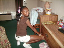 Young perky ebony teens